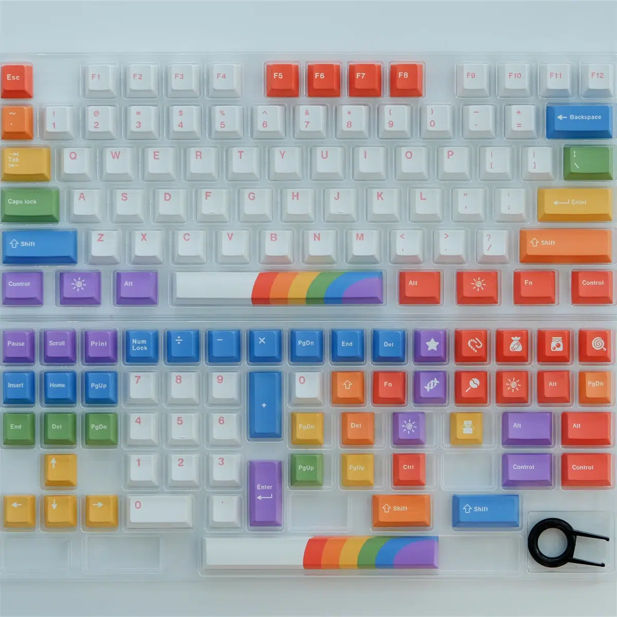Rockatship’s Dye-Sub Rainbow Keycaps for Mechanical Keyboards