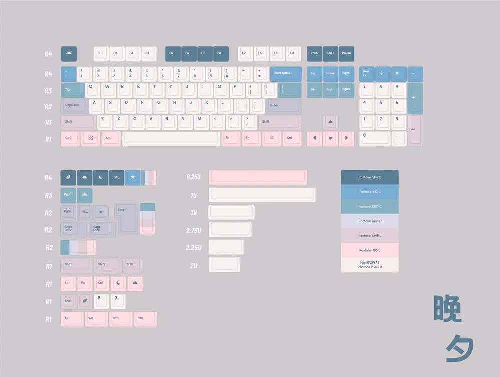 DYE FETISH Sunset Series PBT Keycap Set - Cherry Profile, Dye Sublimation - Image 8
