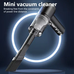 Compact Wireless Vacuum Cleaner - 15000Pa Suction Power for Car and Home Use