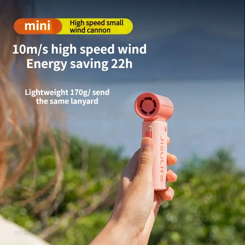 JISULIFE PowerBlast: 3600mAh/5000mAh Ultra High-Speed Portable USB Mini Electric Fan - Image 3