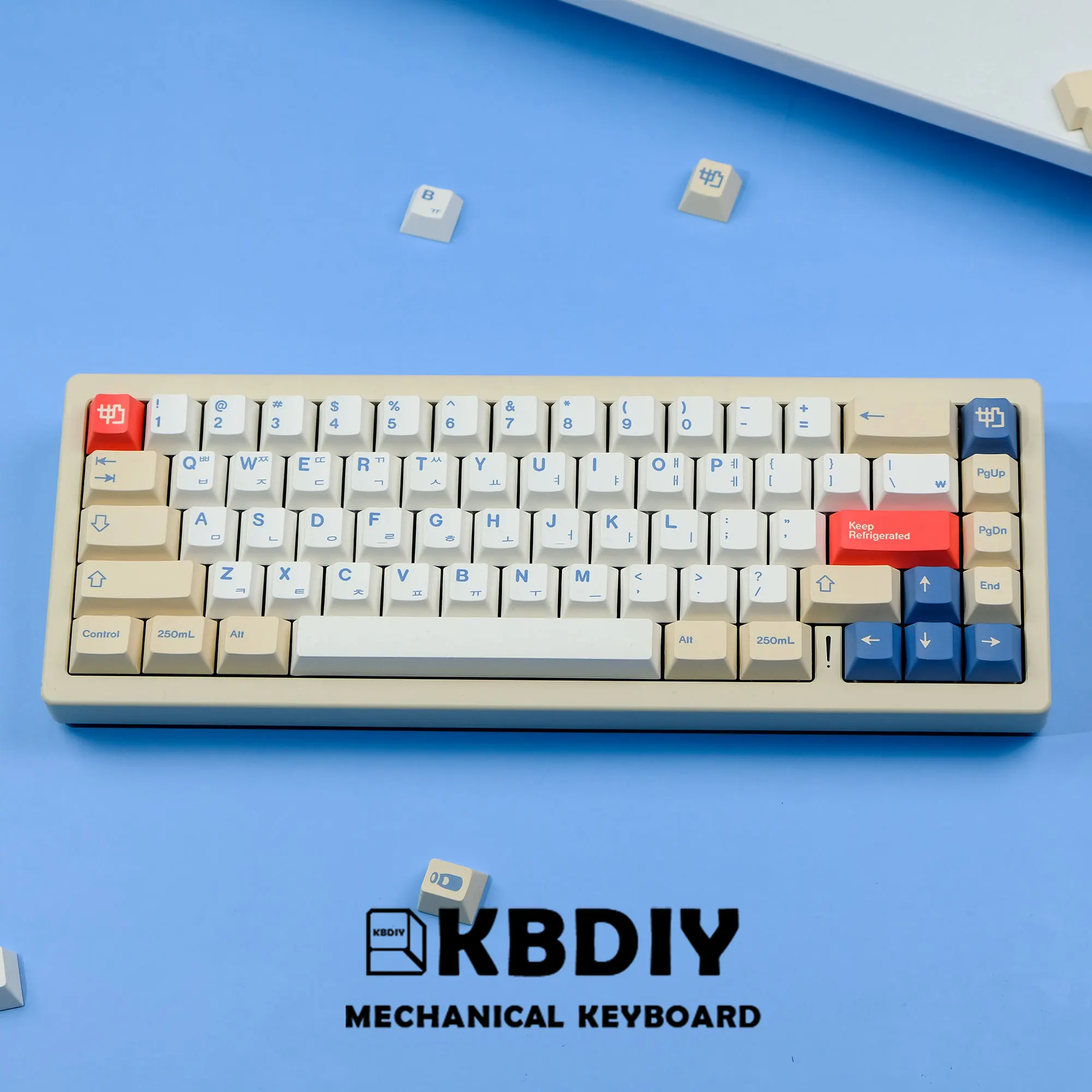 KBDiy GMK Soymilk PBT Keycap Set - 135 Keys, Cherry Profile, Multilingual for Gaming Keyboards - Image 28