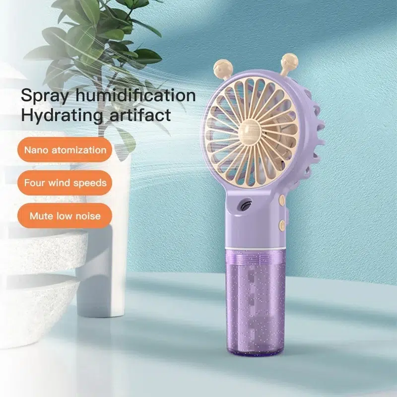 USB Rechargeable Mini Air Conditioner Fan - Portable 5W Humidifier and Atomizer Cooling Fan for Home and Office - Image 2