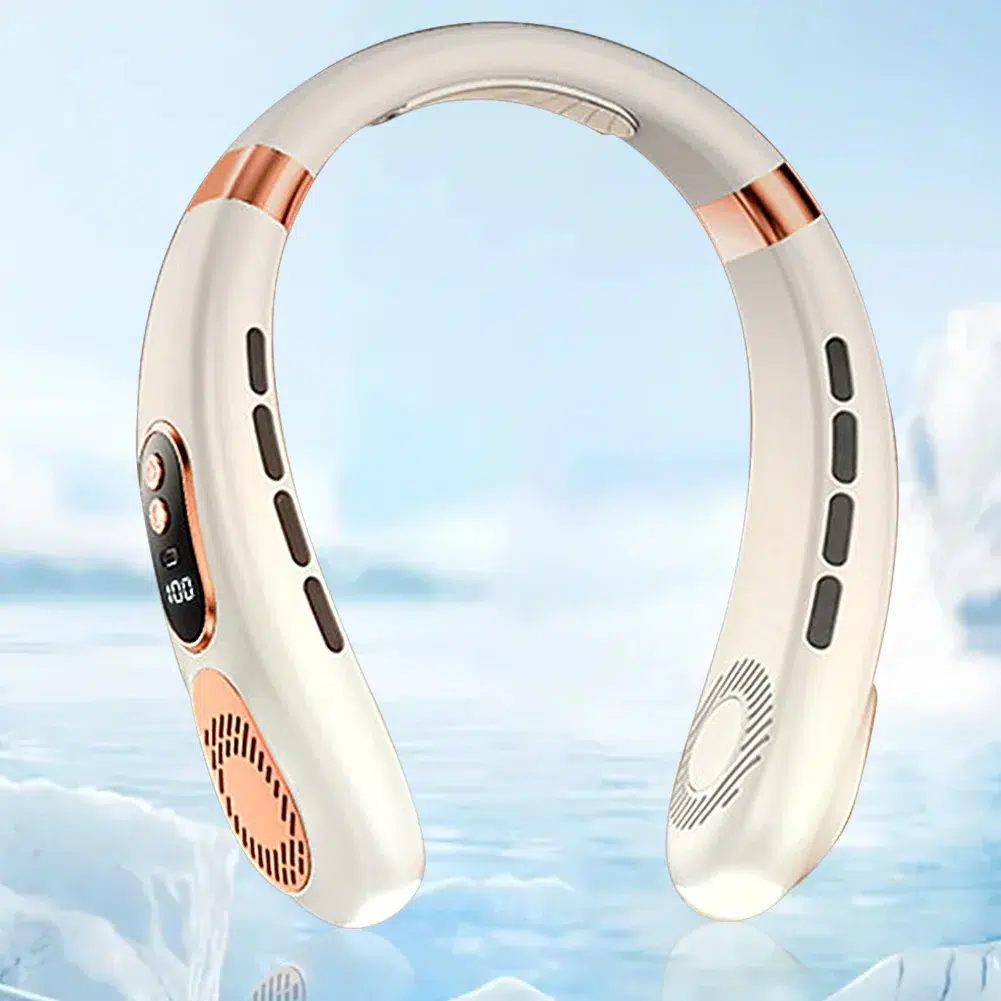 5-Speed USB Rechargeable Portable Neck Fan | Quiet & Bladeless with LED Display – Ultimate Comfort Anywhere! - Image 18