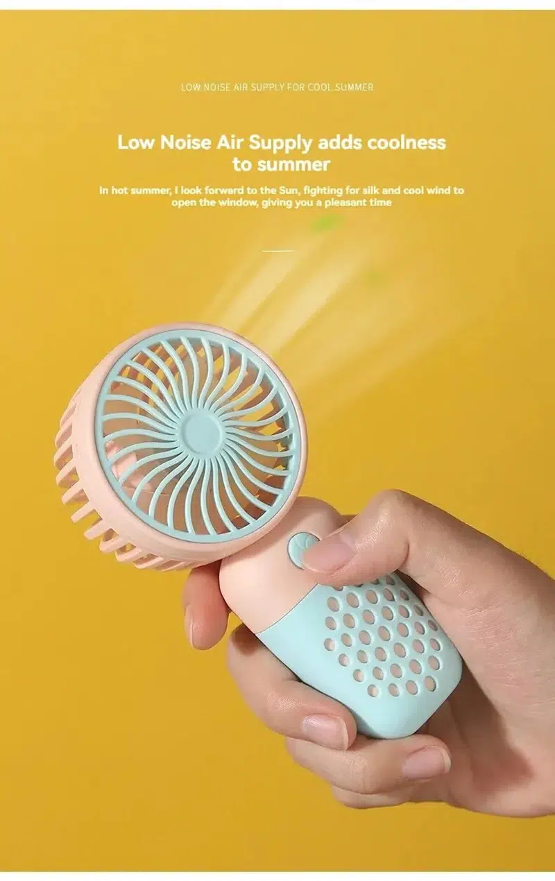 2024 New Cartoon Cute Handheld USB Charging Fan - 5-Speed, Ultra-Quiet & Portable – Perfect for On-the-Go Style! - Image 12
