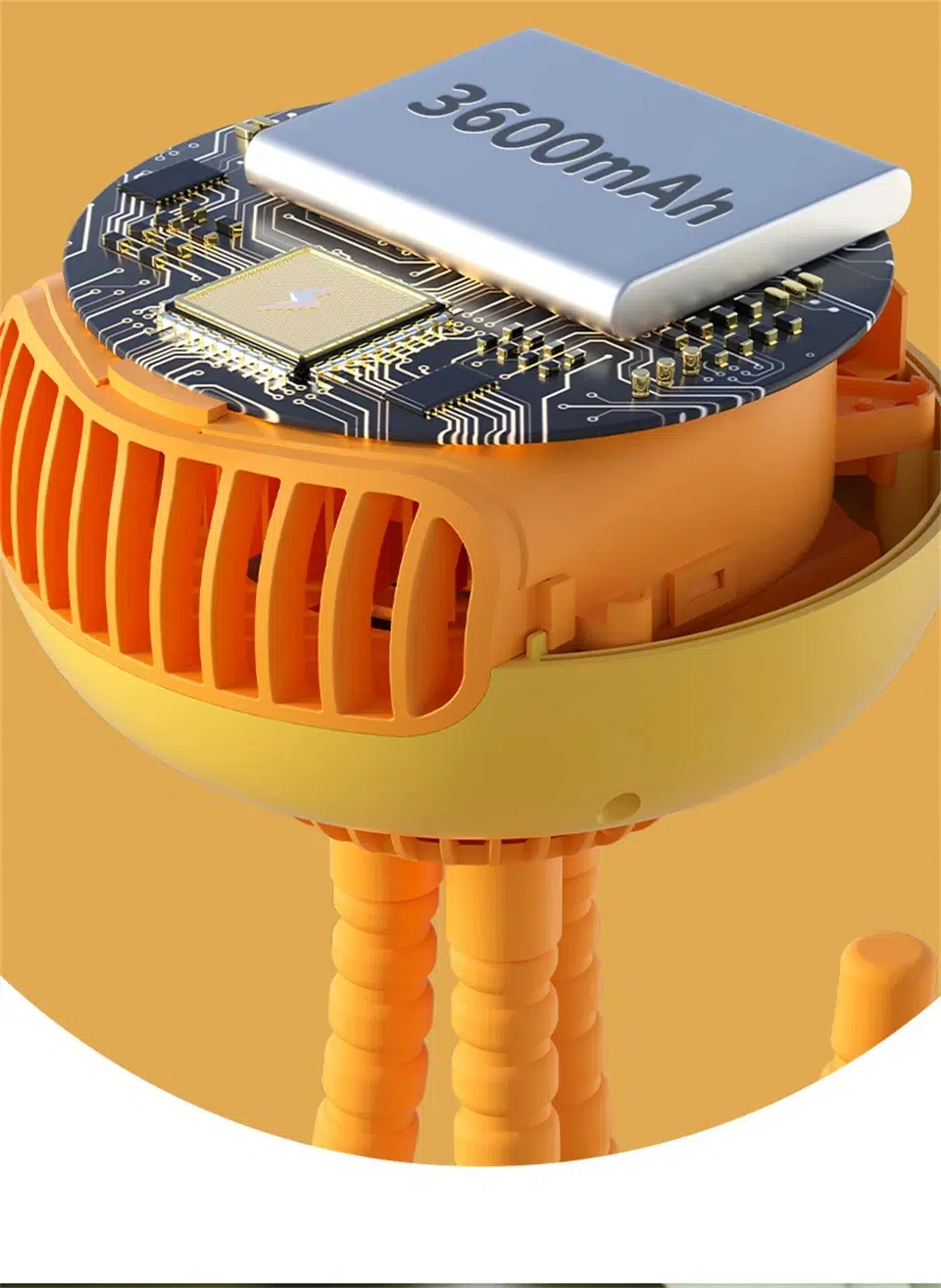 Mini USB Portable Fan - Duck-Shaped Baby Stroller Fan with Adjustable Stand, Handheld or Desktop Use, 3600mAh Long-Lasting Battery, Safe for Kids - Image 20