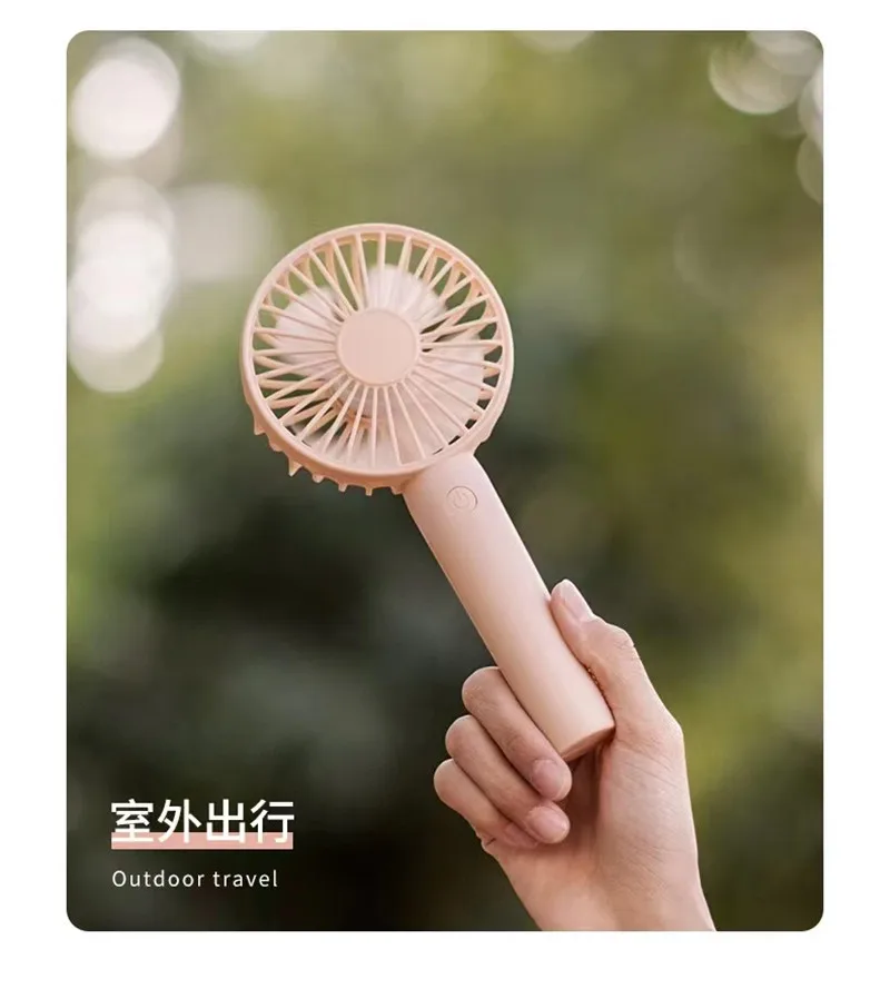 Compact PowerCool USB Rechargeable Mini Fan - Portable 3-Speed Handheld Air Cooler for Office and Travel - Image 10