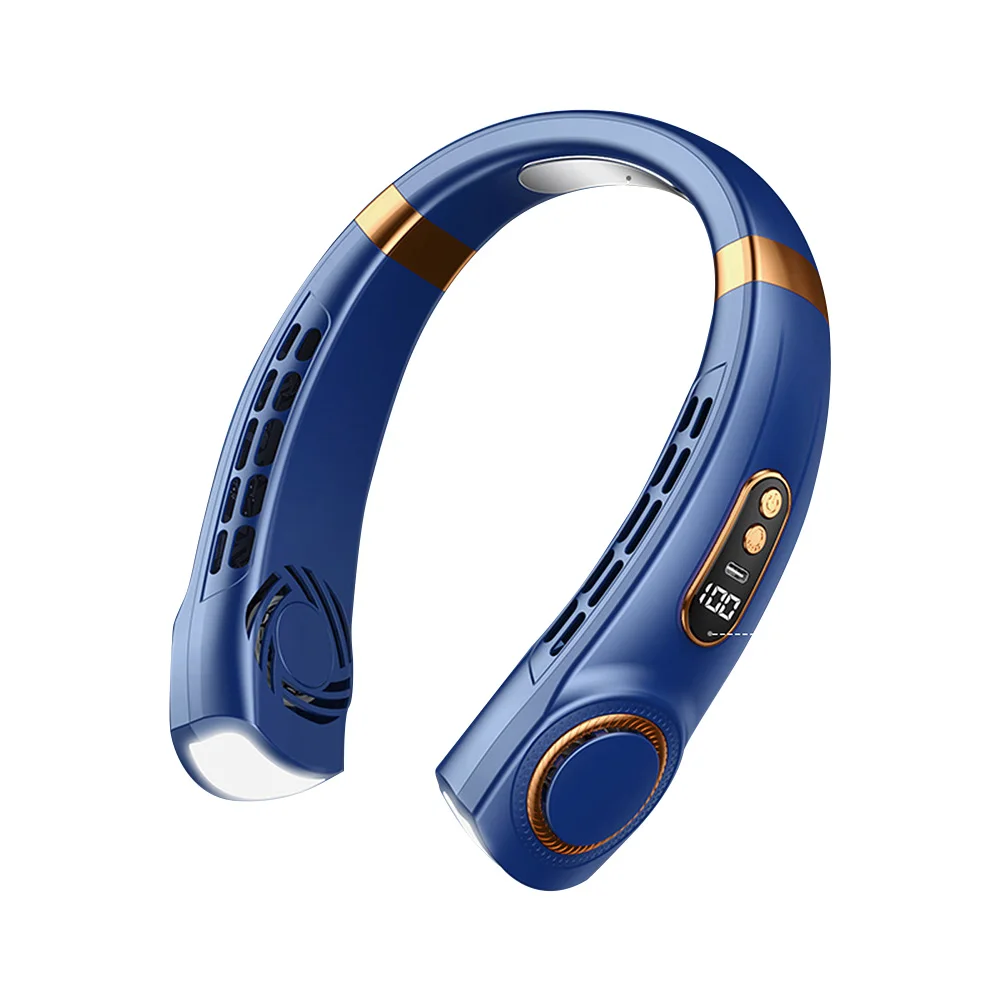 5-Speed USB Rechargeable Portable Neck Fan | Quiet & Bladeless with LED Display – Ultimate Comfort Anywhere! - Image 41