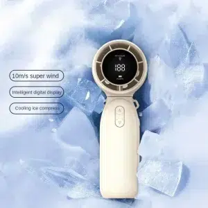 Portable Bladeless Air Conditioner Fan - USB Rechargeable, 100-Speed Settings, Ideal for Desktop and Travel