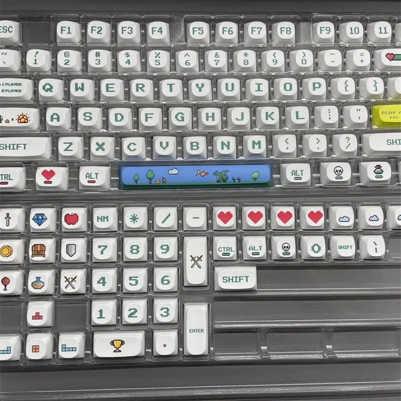 Pixel Art PBT Keycaps - Thermal Sublimation, Cartoon Print - Image 12