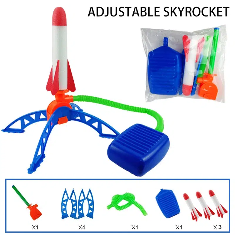 Stomp-Activated Rocket Launcher for Kids - Outdoor Play Fun
