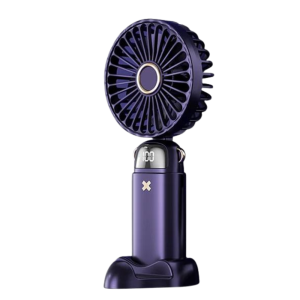 Shunmaii 5-Speed Portable Fan - 1200mAh/3000mAh Foldable Cooling Device with Phone Stand & Hands-Free Neck Strap for Home & Office