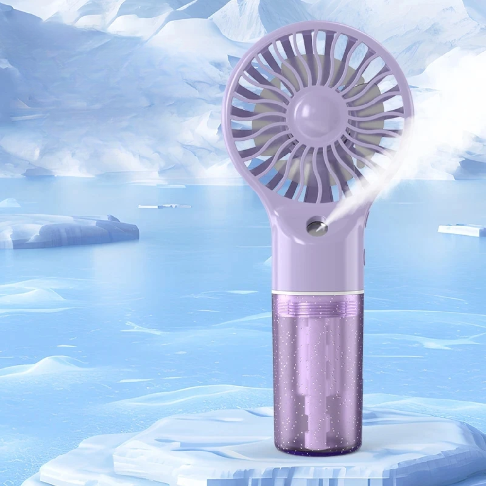 USB Rechargeable Mini Air Conditioner Fan – Portable 5W Humidifier and Atomizer Cooling Fan for Home and Office