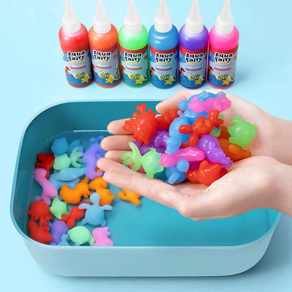 (Pre-order) Aqua Fairy Magic Water Elf Water Gel Creativity Kit – Children's DIY Marine Life Magic Set with 10 Shape Molds (13 Colors) - Image 3