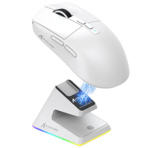 Attack Shark X6 Tri-Mode Gaming Mouse with Charging Dock White - Shop at RockatShip