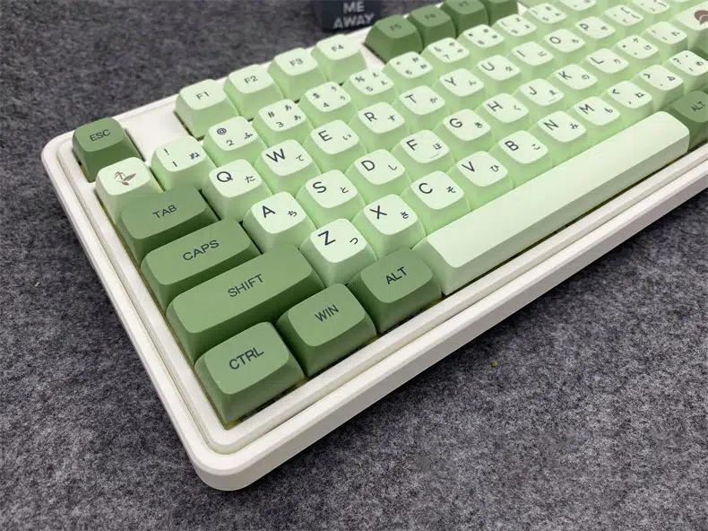 Mechanical keyboard customization with Matcha keycaps in vivid green. Shop at RockatShip