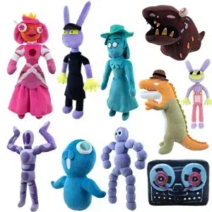 Delightful Circus Clown Rabbit Plush Toy - Digital Plush Doll for Kids and Adults, Collectible Stuffed Animal