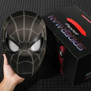 Spider-Man Electronic Cosplay Mask with Moving Eyes and Remote Control - Interactive Collectible for All Ages