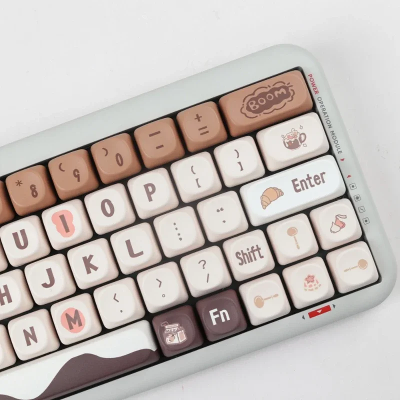 Professional setup featuring Coffee Keycaps on a mechanical keyboard - Shop at Rockatship