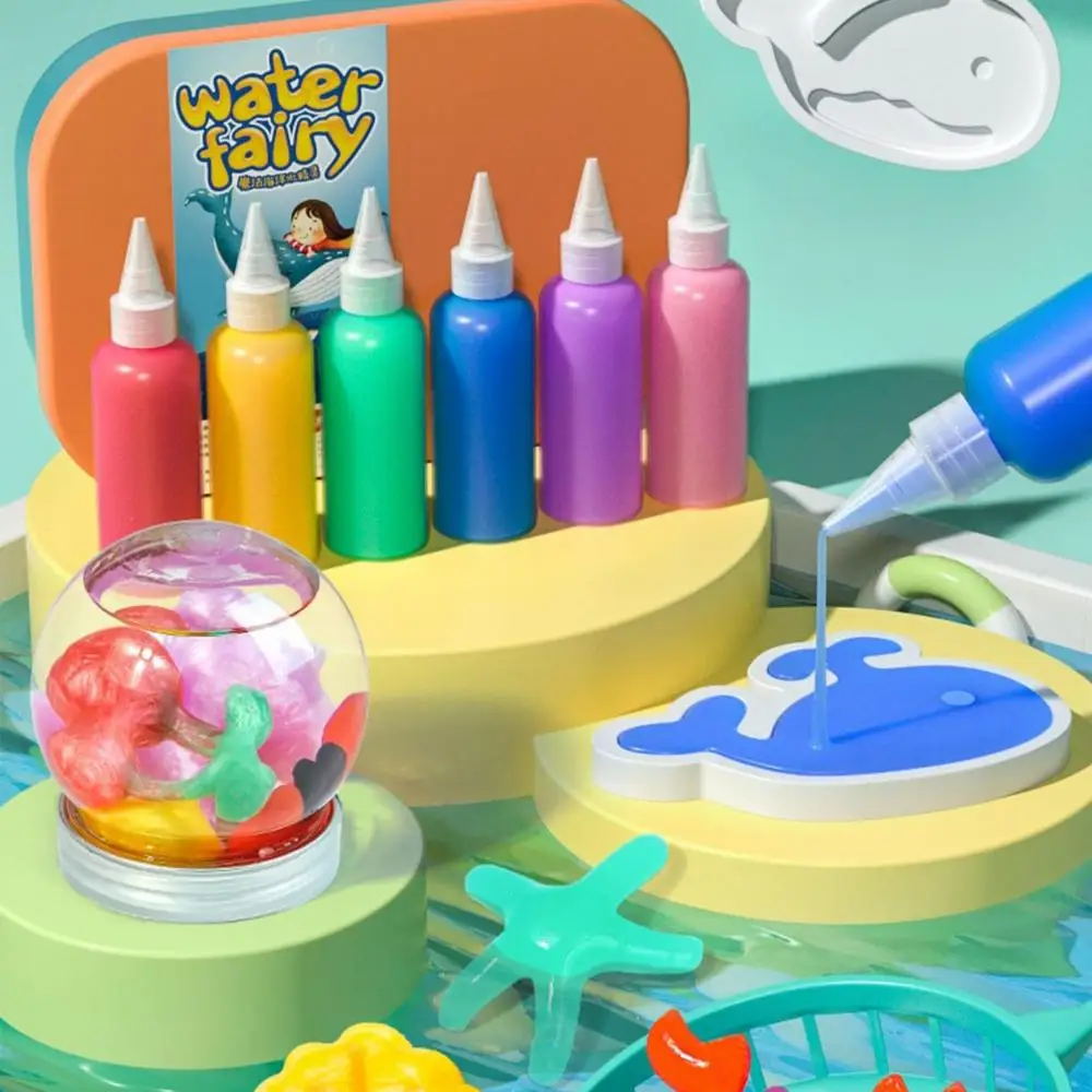 (Pre-order) Aqua Fairy Magic Water Elf Water Gel Creativity Kit – Children's DIY Marine Life Magic Set with 10 Shape Molds (13 Colors) - Image 4