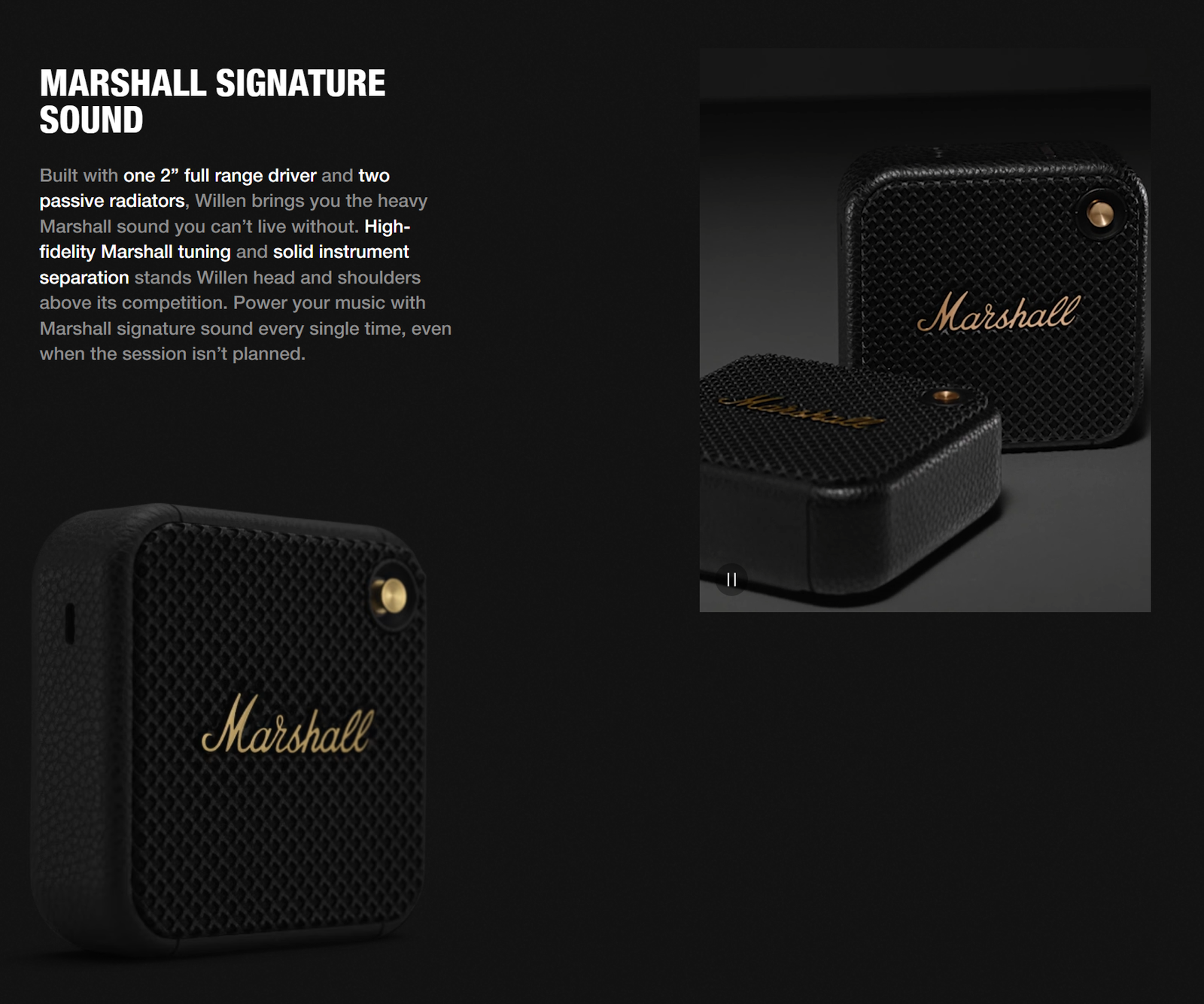 Side view of Marshall Willen showing USB-C port - shop at Rockatship