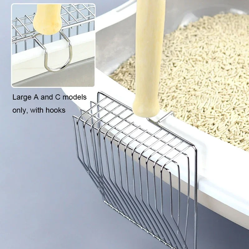 Stainless Steel Cat Litter Scoop with Wooden Handle - Image 5