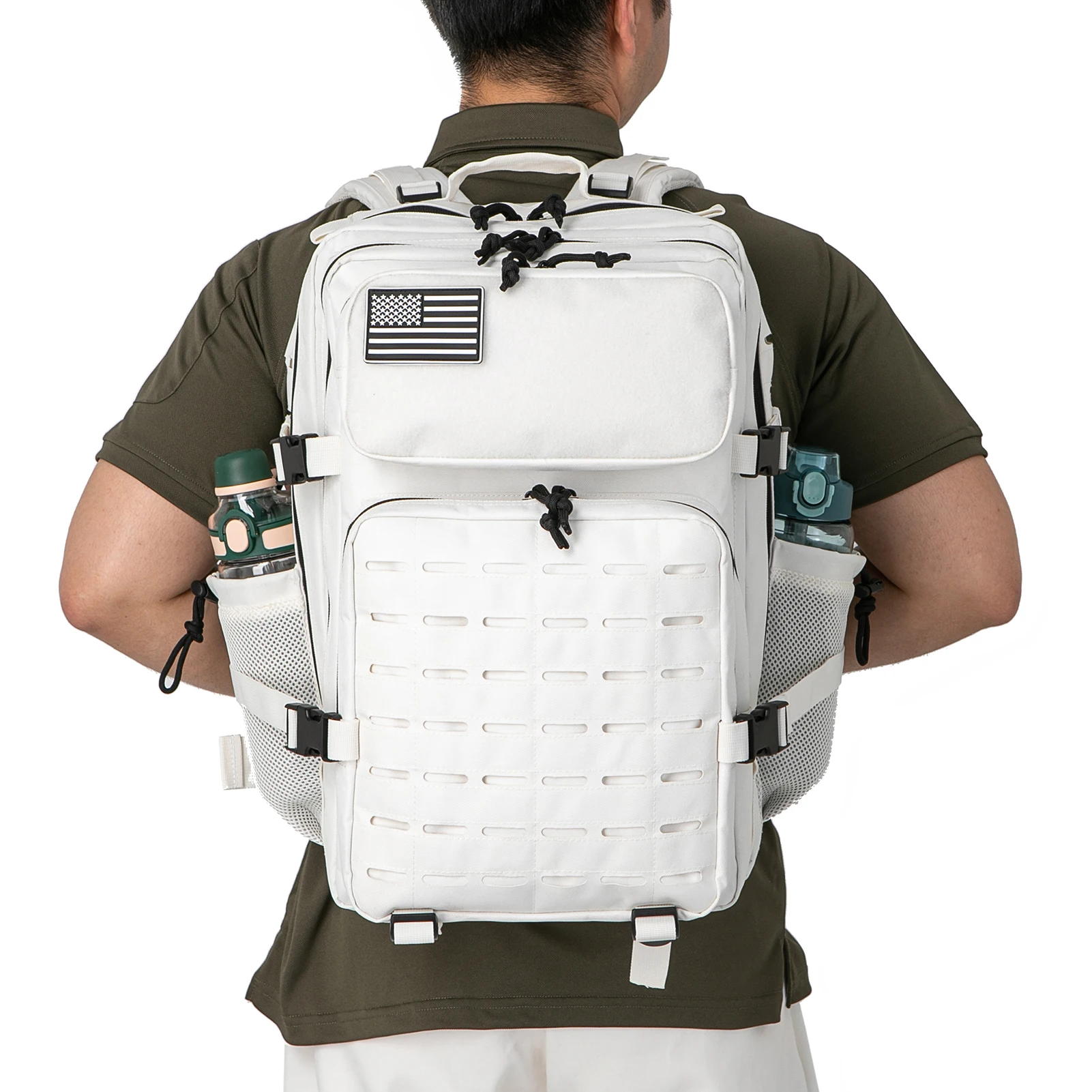 QT&QY Tactical Outdoor Backpack with Bottle Holder - Image 4