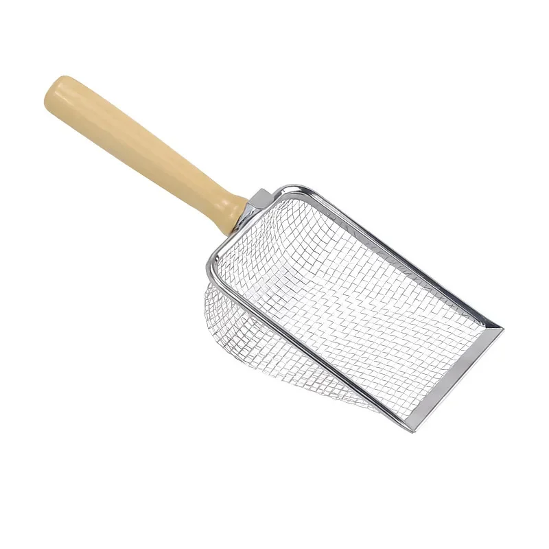 Stainless Steel Cat Litter Scoop with Wooden Handle - Image 11