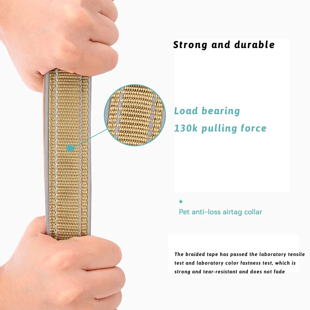 Never lose track of your Pet anymore - Airtag Pet Tracking Collar with Night Reflective Stripe made with Diving Material - Image 5