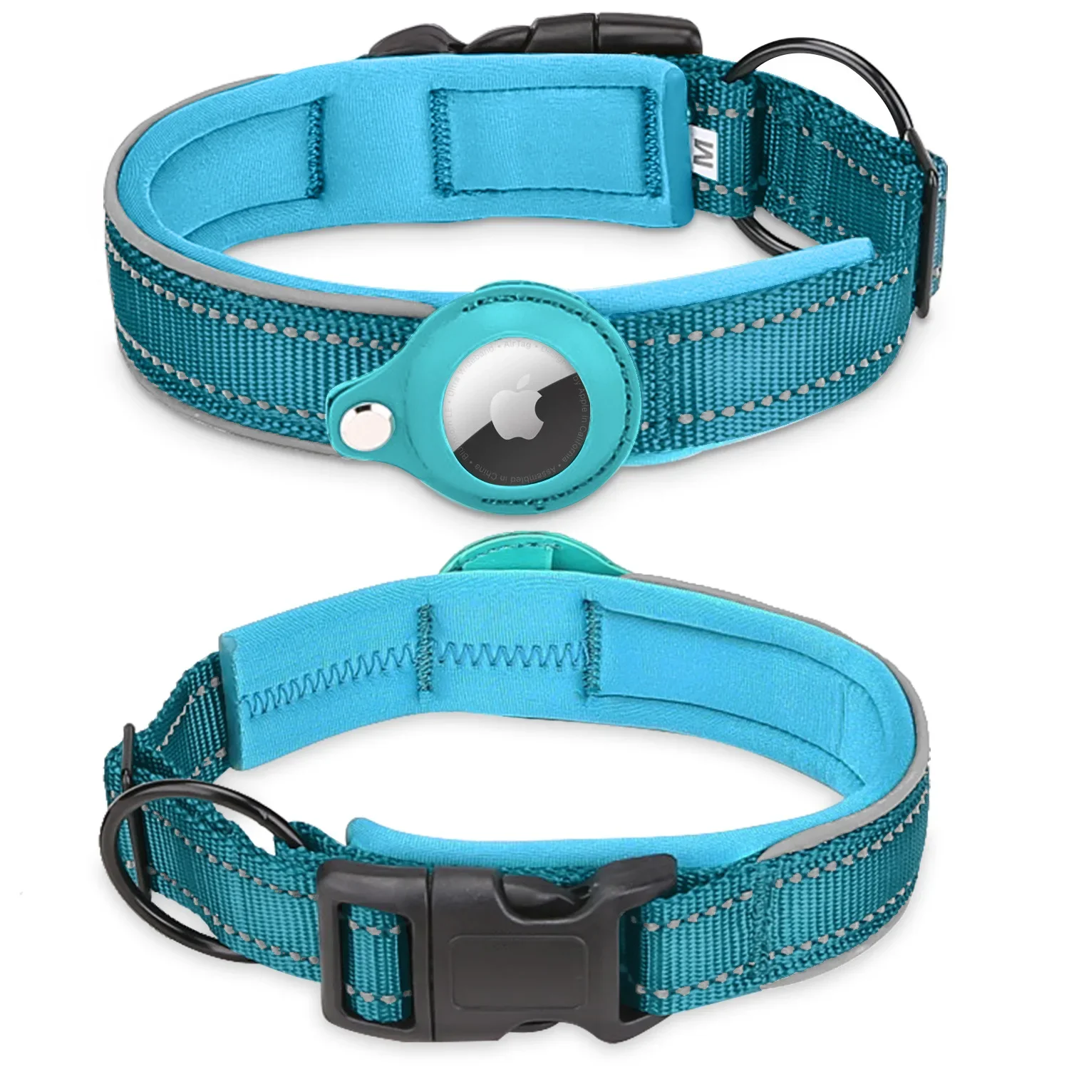 Never lose track of your Pet anymore - Airtag Pet Tracking Collar with Night Reflective Stripe made with Diving Material - Image 8