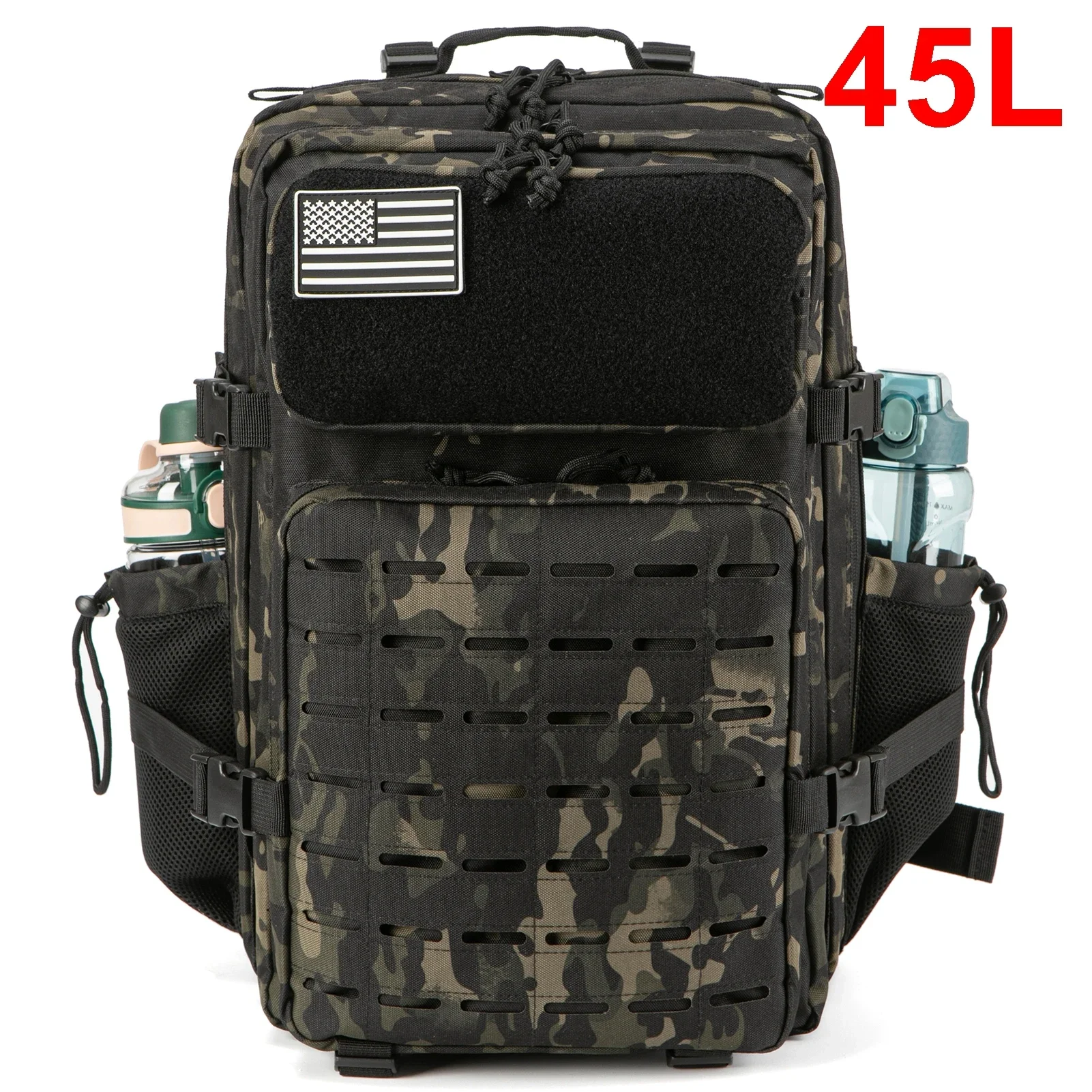 QT&QY Tactical Outdoor Backpack with Bottle Holder - Image 7