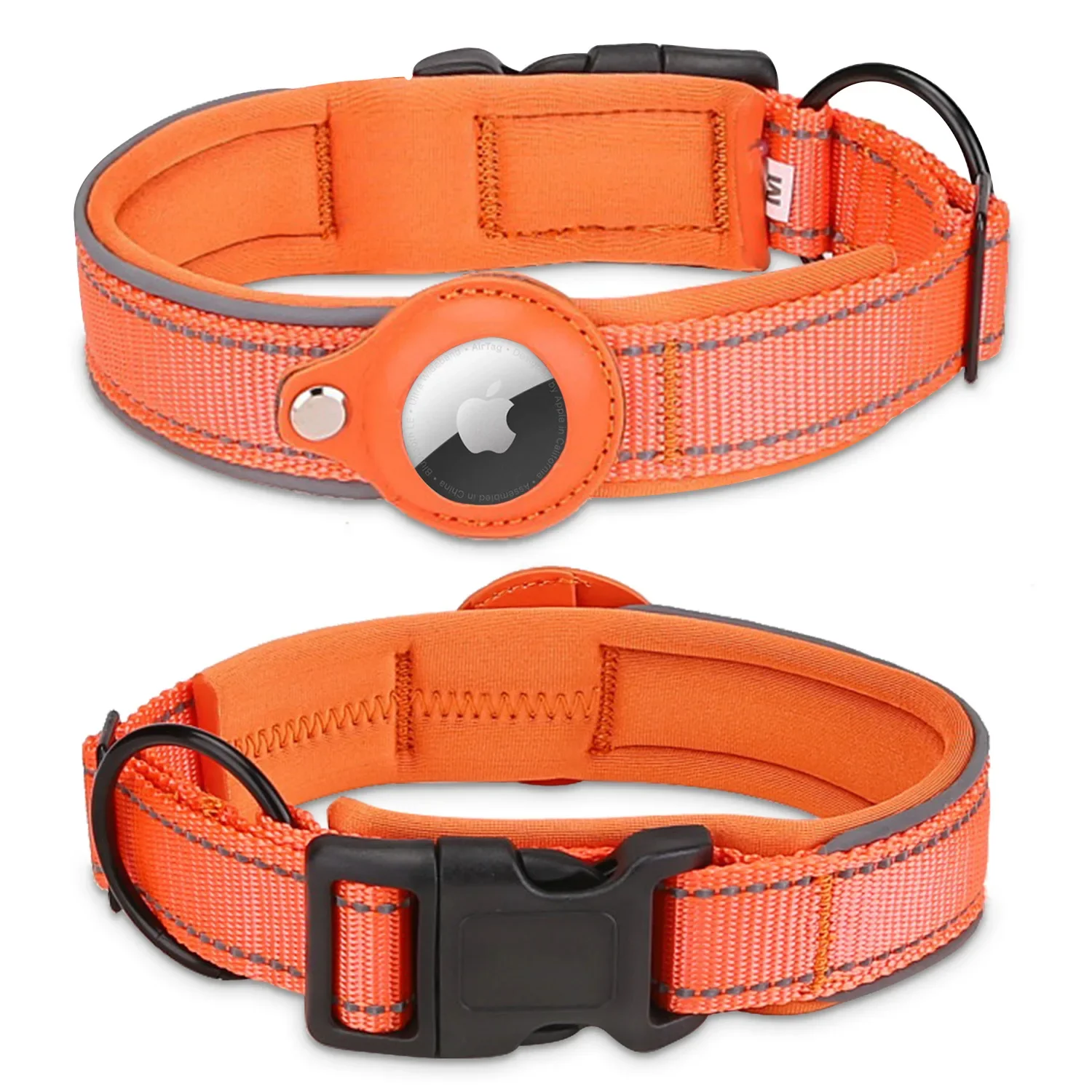Never lose track of your Pet anymore - Airtag Pet Tracking Collar with Night Reflective Stripe made with Diving Material - Image 7