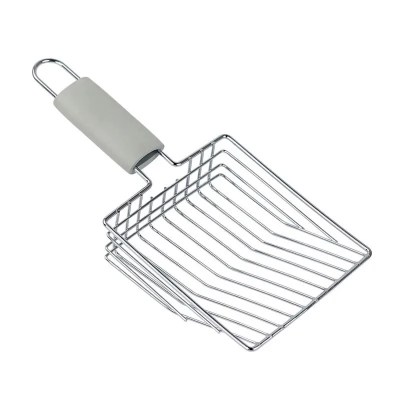 Stainless Steel Cat Litter Scoop with Wooden Handle - Image 9