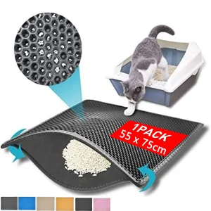 Foldable Double-Layer Cat Litter Mat with EVA Foam
