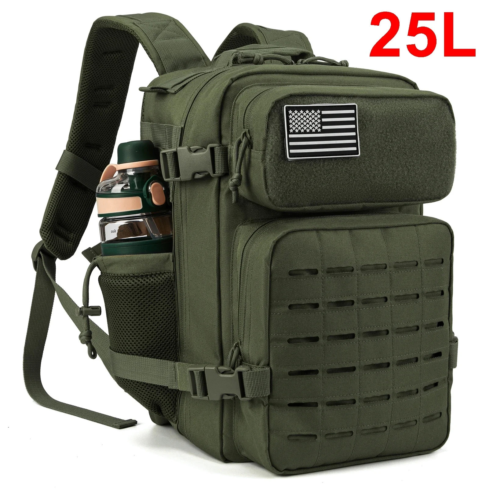 QT&QY Tactical Outdoor Backpack with Bottle Holder - Image 14