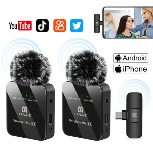 KOOYUTA Mini Wireless Lavalier Mic for Smartphones and Cameras