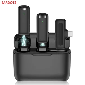 EARDOTS Mini Wireless Lavalier Mic with Charging Case for Multi-Device Use