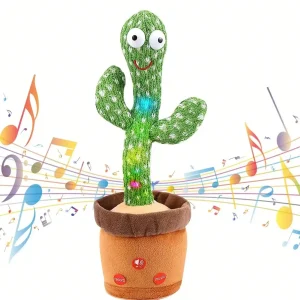 Interactive Cactus Plush Toy - Baby & Toddler Musical Playmate | Sings, Dances, Mimics & Records | Educational Toy for Boys & Girls