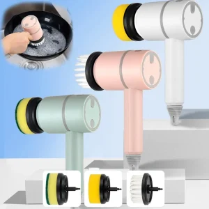 USB Rechargeable Power Scrubber: Compact, Multi-Functional Electric Cleaning Brush for Home
