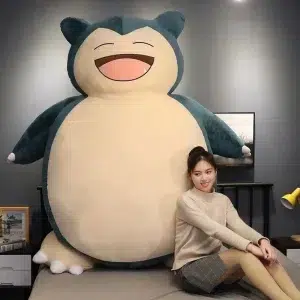Giant Snorlax Plush Cover, 200/150cm Kawaii Pokemon-Themed Soft Leather Shell, DIY Pillow Case, Ideal for Crafts and Gifts for Teens and Adults