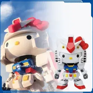 Bandai Hello Kitty Gundam RX-78-2SD Assembly Model Kit – Anime Inspired PVC Statue, Collectible Model Doll for Decoration and Gifts, First Edition