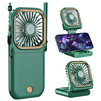 Ultimate Breeze 3-in-1 Portable Neck Fan with Power Bank and Phone Holder